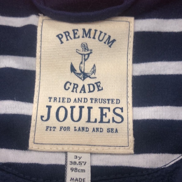 Joules Girl’s Navy Jacket With Hood, Size 3 Yr - Picture 8 of 11